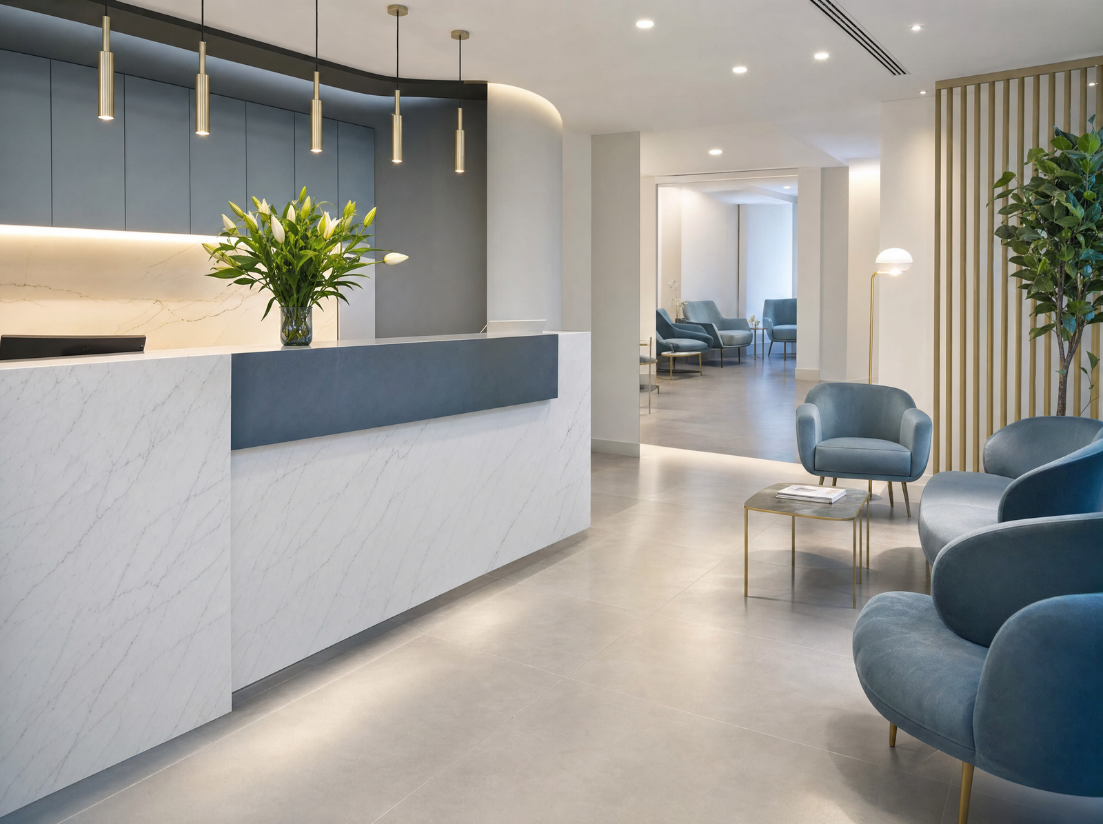 Recepción de la clínica ESMALTE en Justicia, Madrid