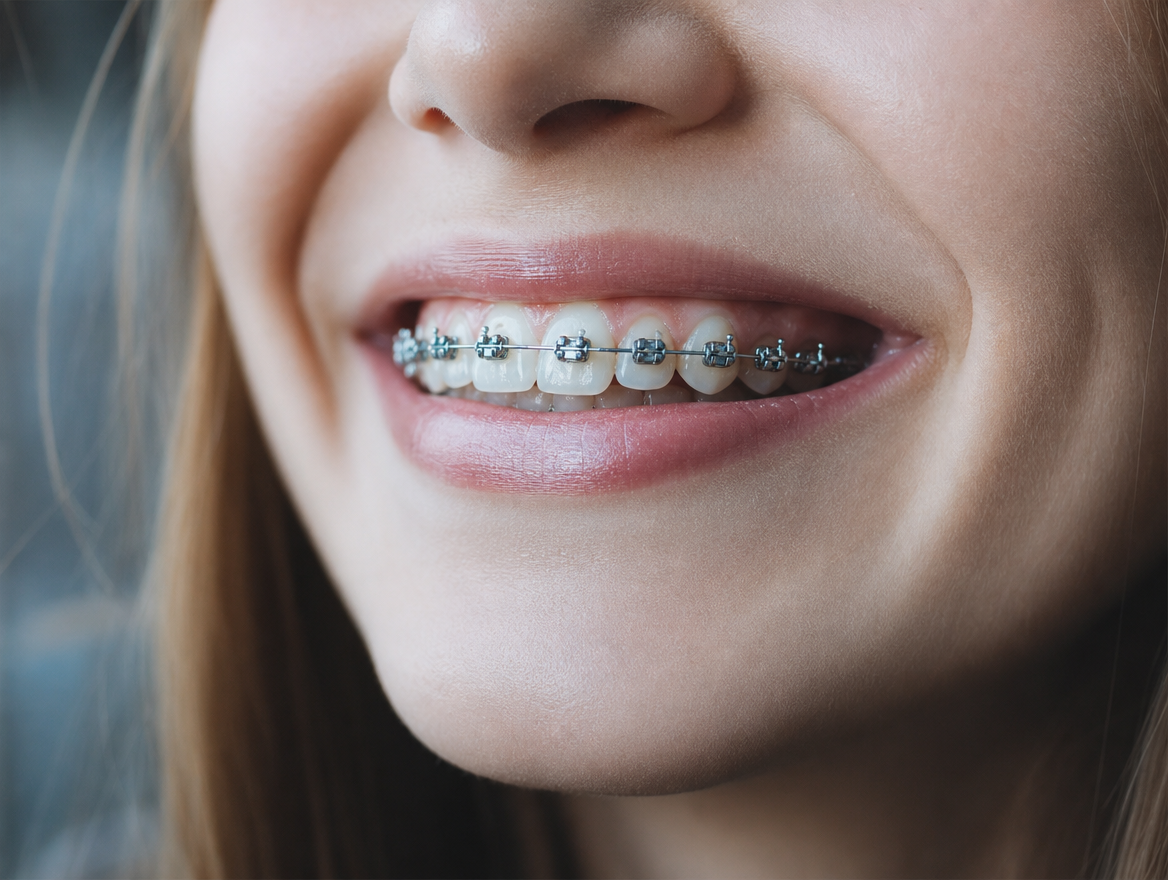 Ortodoncia con brackets metálicos